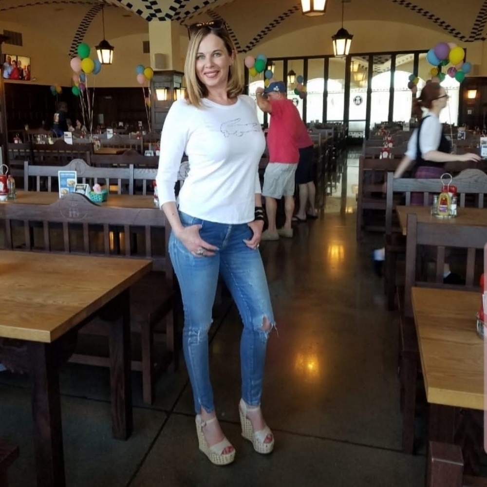 Zara Blue Skinny Jeans with Distressed Details